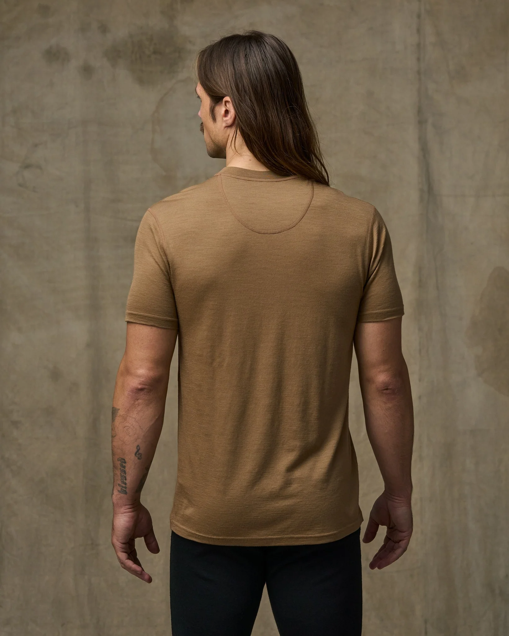 210g Merino-Wolle-T-Shirt mit Kurzarm und Rundhals