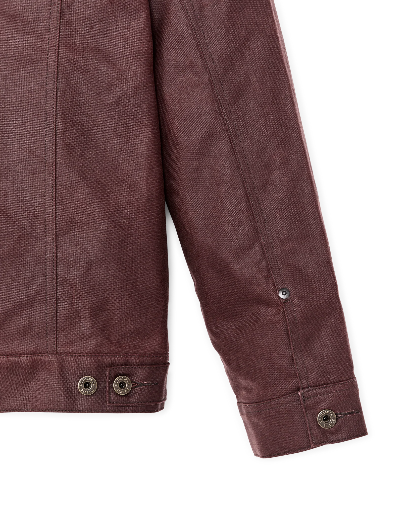 Kurze, innenliegende Cruiser-Jacke aus Zinnstoff