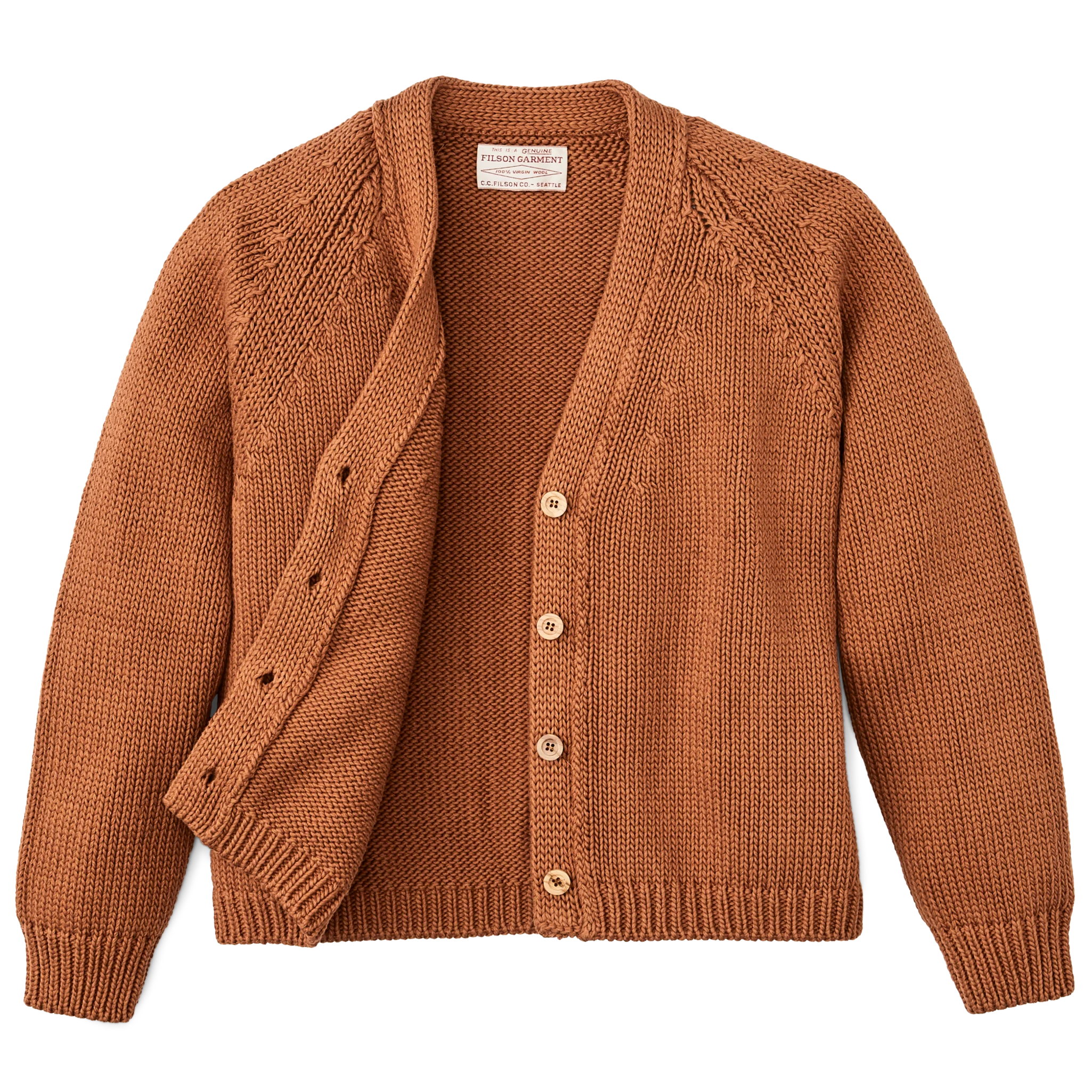 Damen-Cardigan aus rustikalem Baumwollstoff