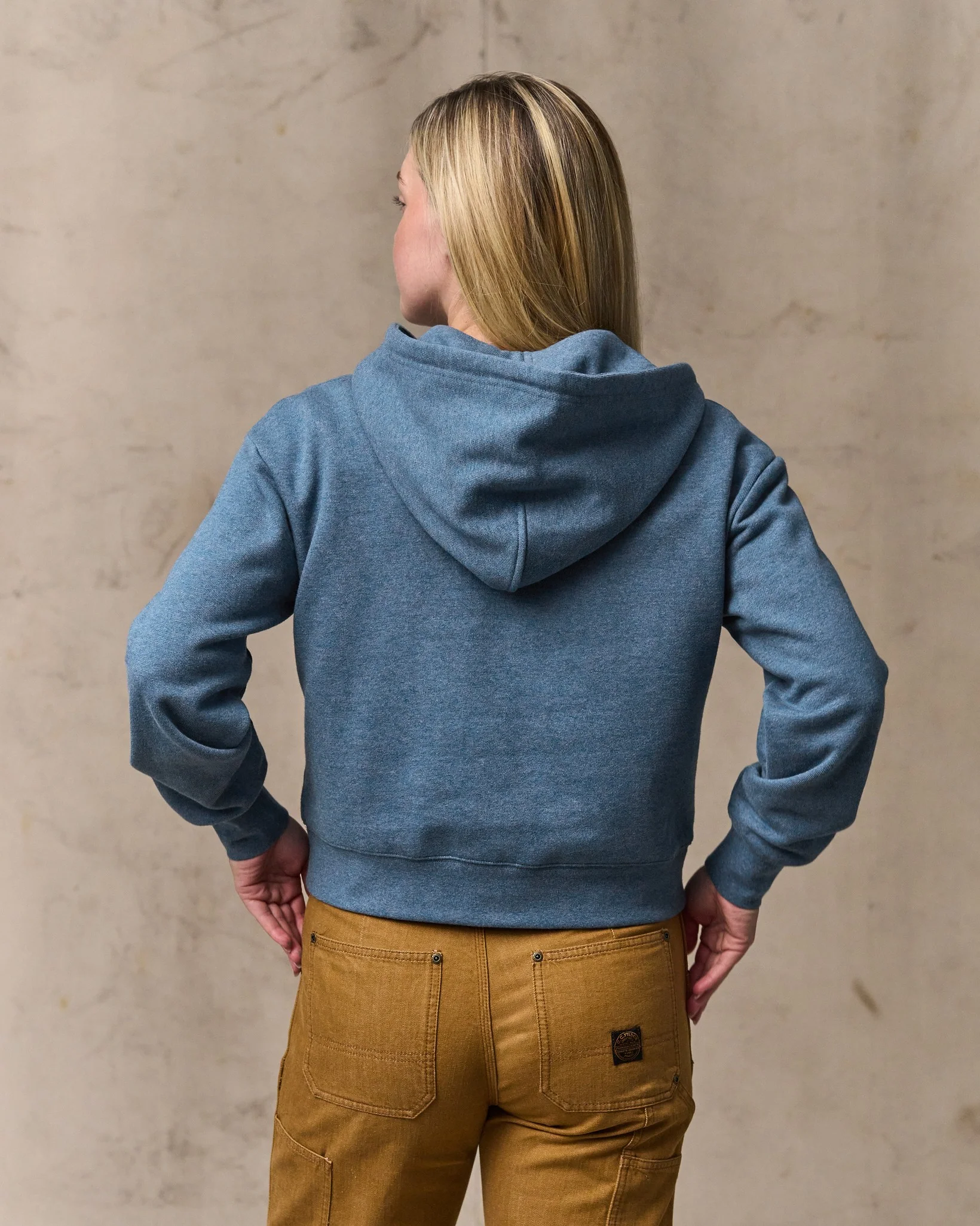 Damen-Hoodie aus French Terry mit Reißverschluss