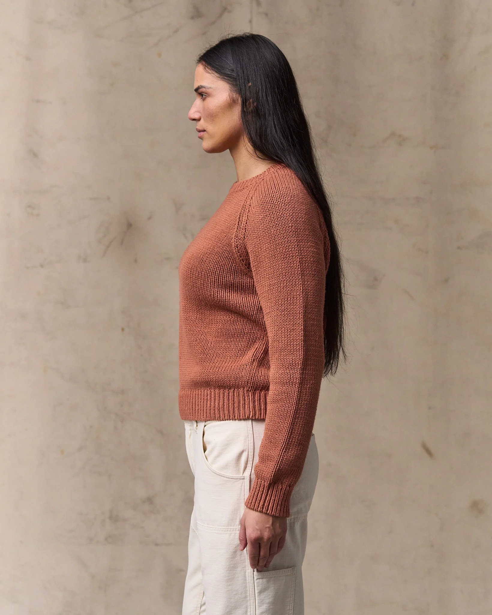 Damen-Cotton-Rundhals-Pullover
