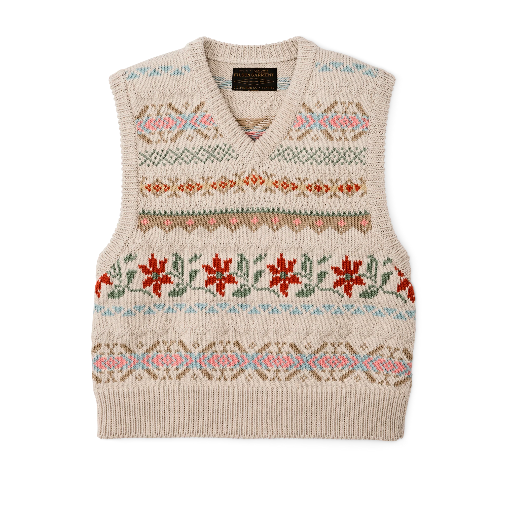 Damen Jacquard-Baumwoll-Strickweste