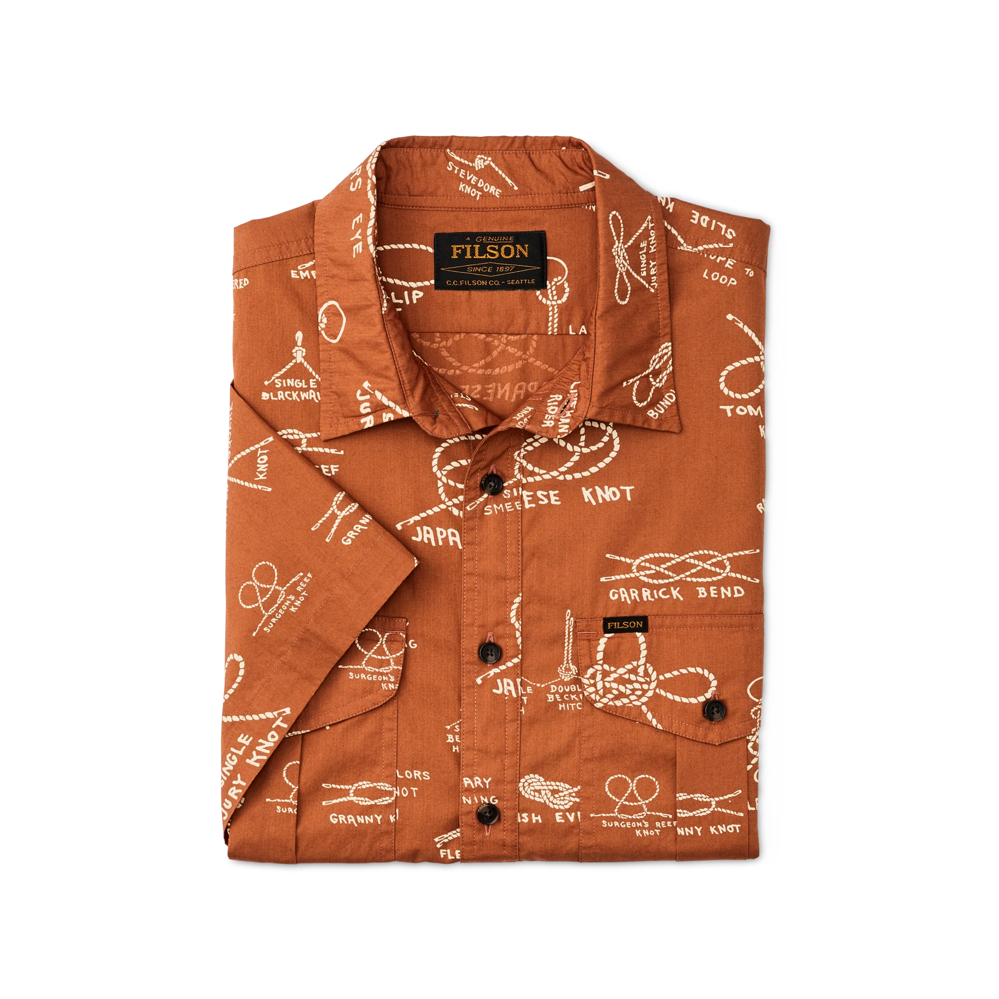 Filson Washed Short Sleeve Feather Cloth Shirt