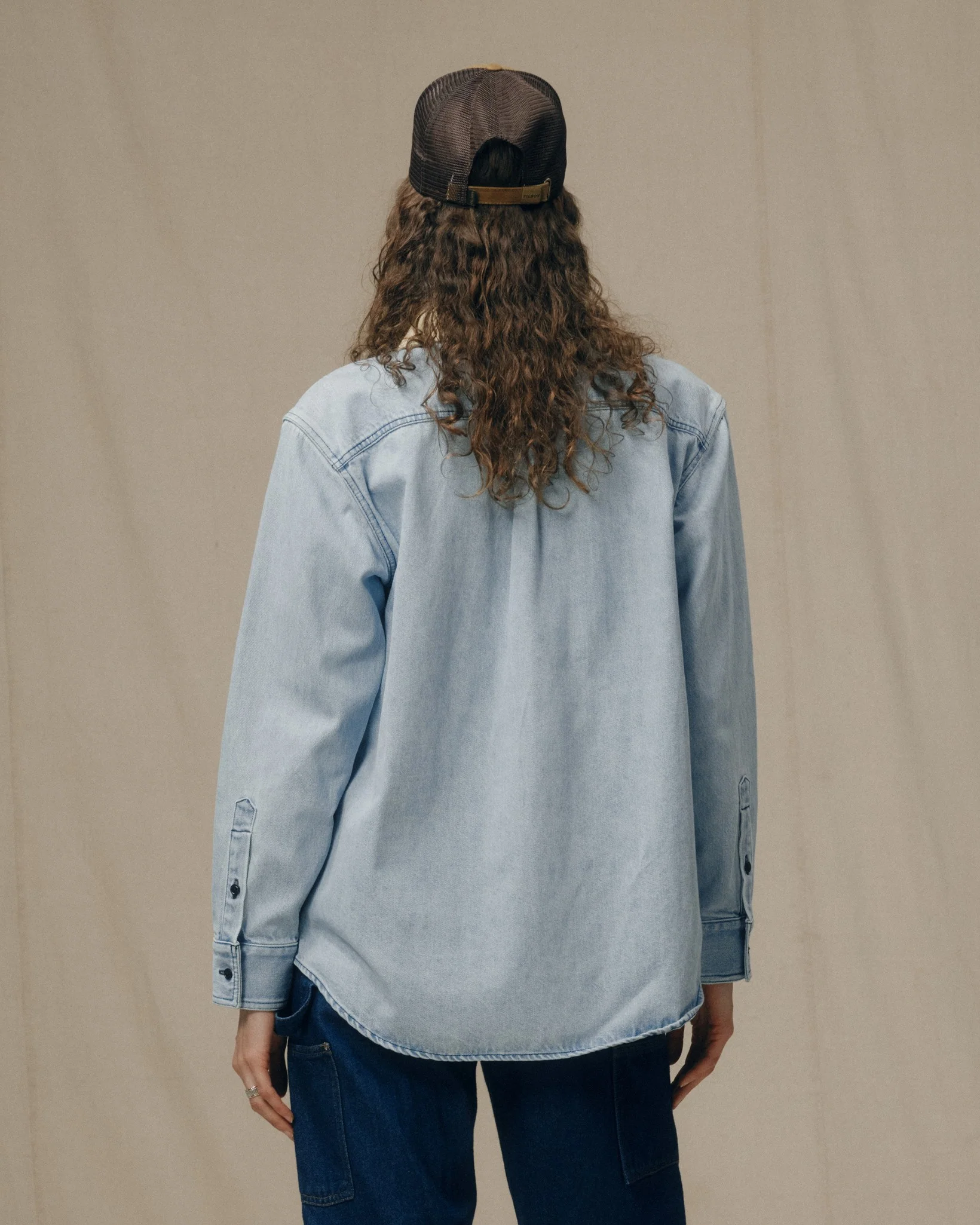 Damen-Denim-Arbeitshemd