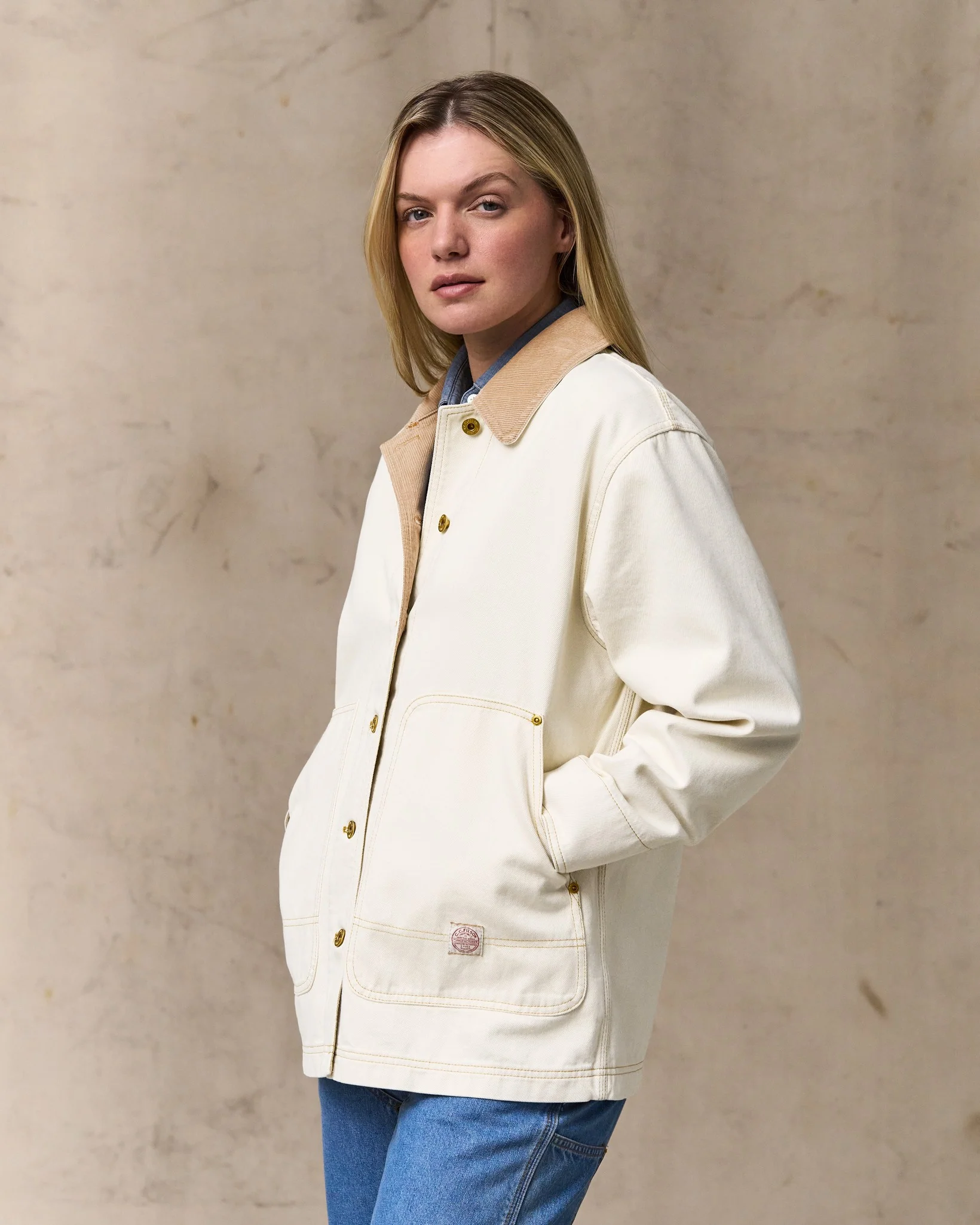 Damen-11-oz.-Denim-Barn-Coat