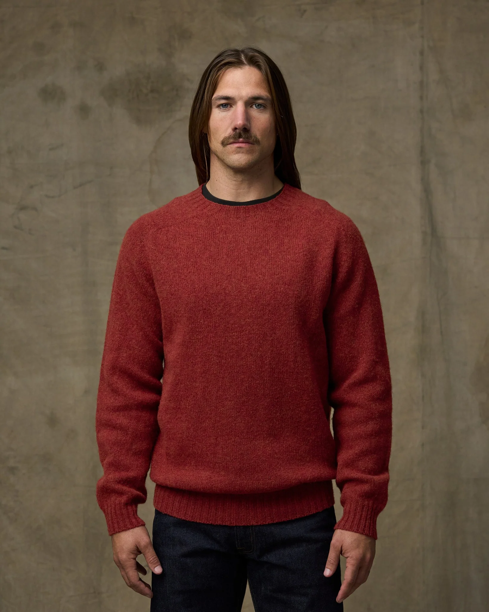 Shetland 5-Nadel-Wollpullover