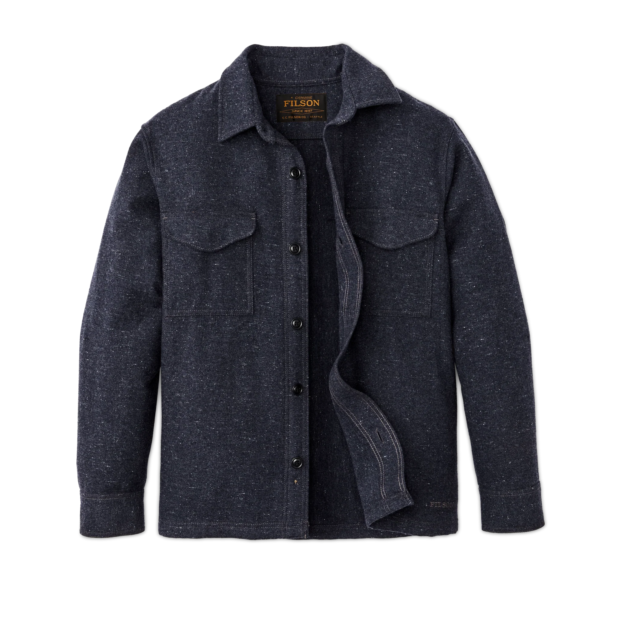 Grau melierter Woll-Jac-Short