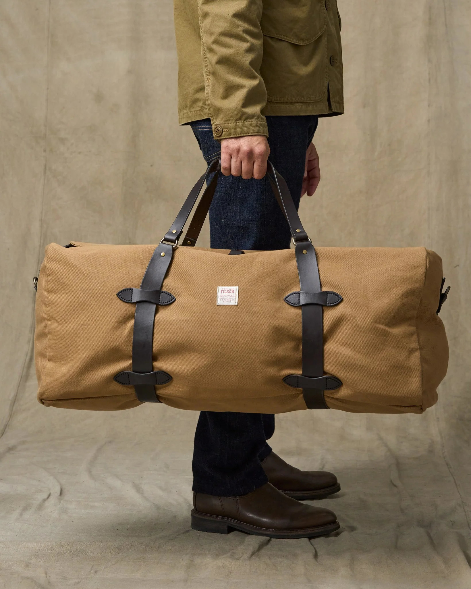 Große robuste Twill-Duffle-Tasche