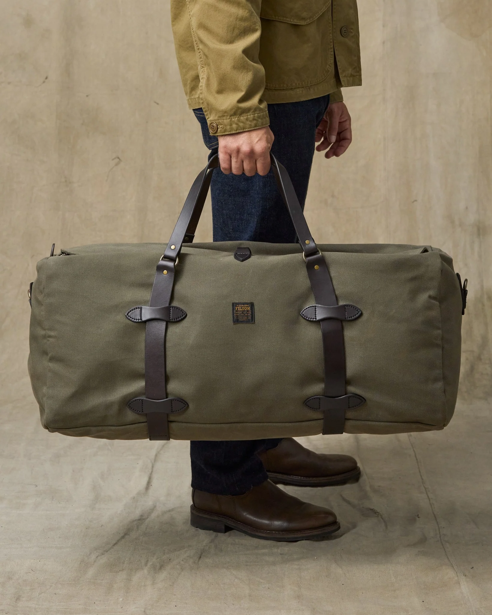 Große robuste Twill-Duffle-Tasche