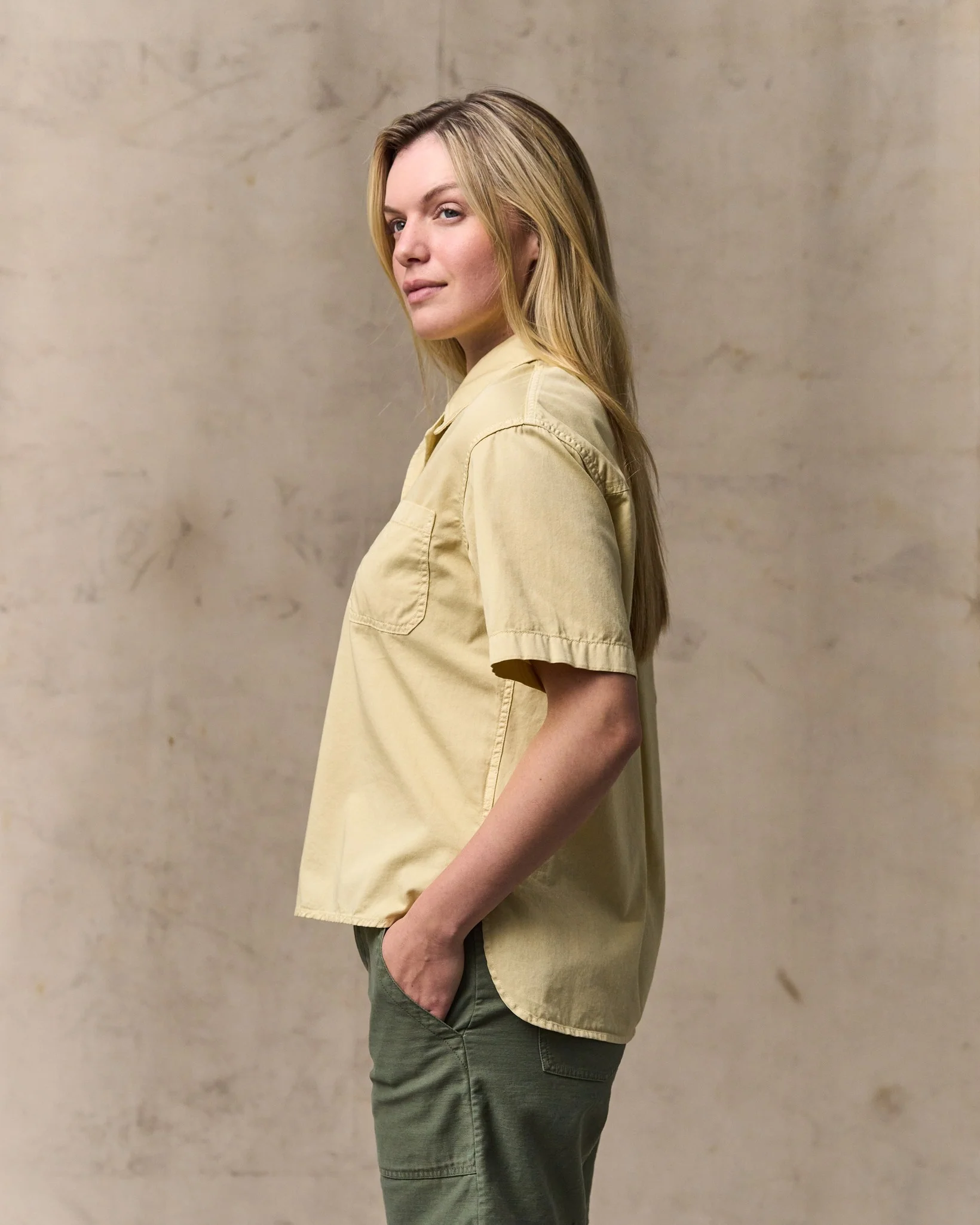 Damen Twill Popover Hemd