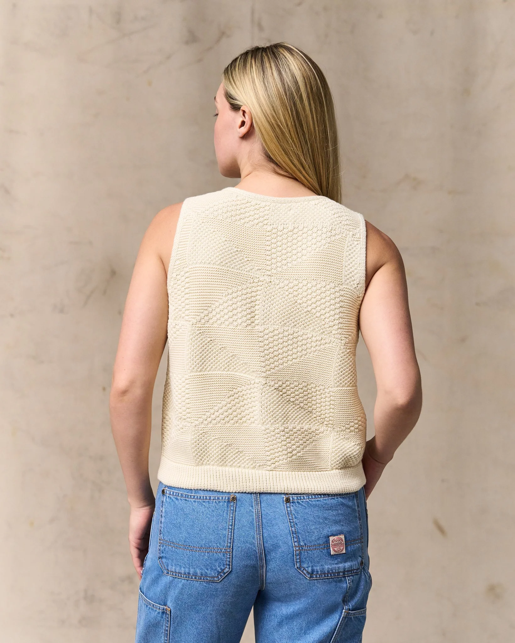 Damen-Strickweste aus Baumwolle