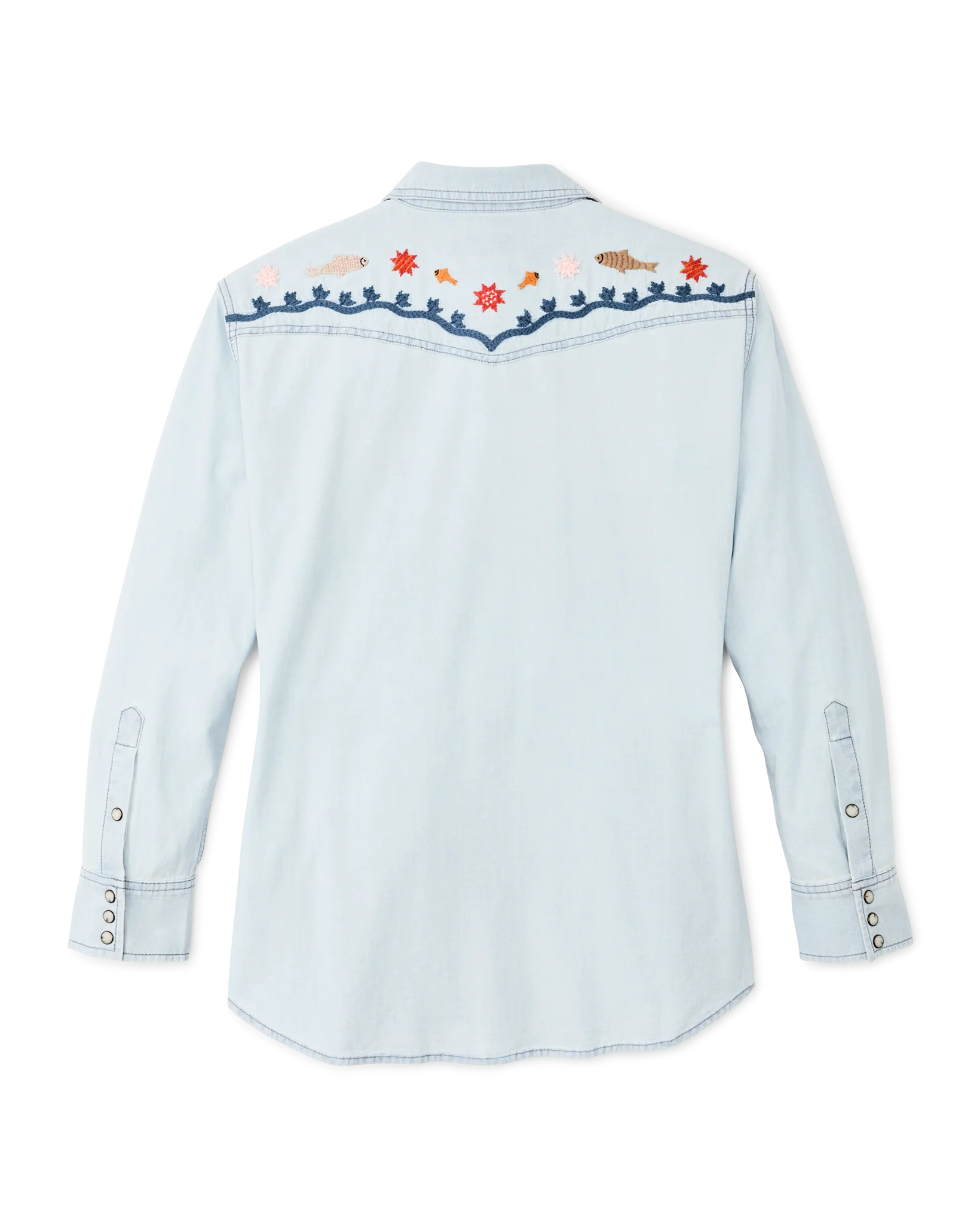 Damen besticktes Westernhemd