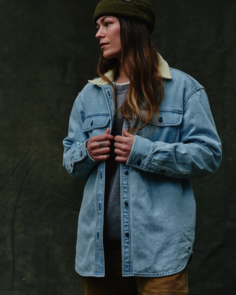 Damen-Denim-Arbeitshemd