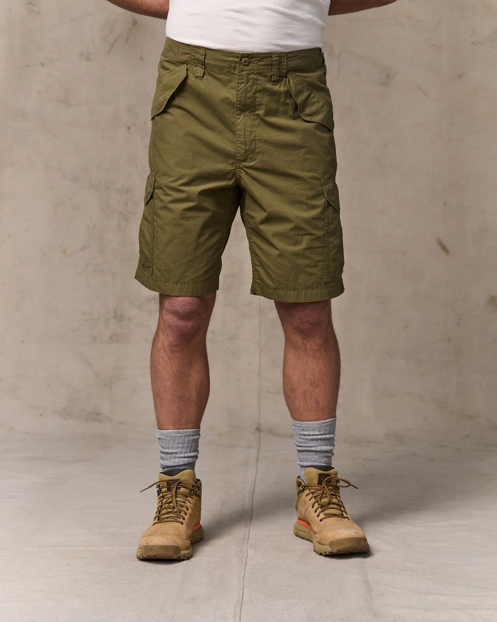 Tropische Popeline-Cargohose
